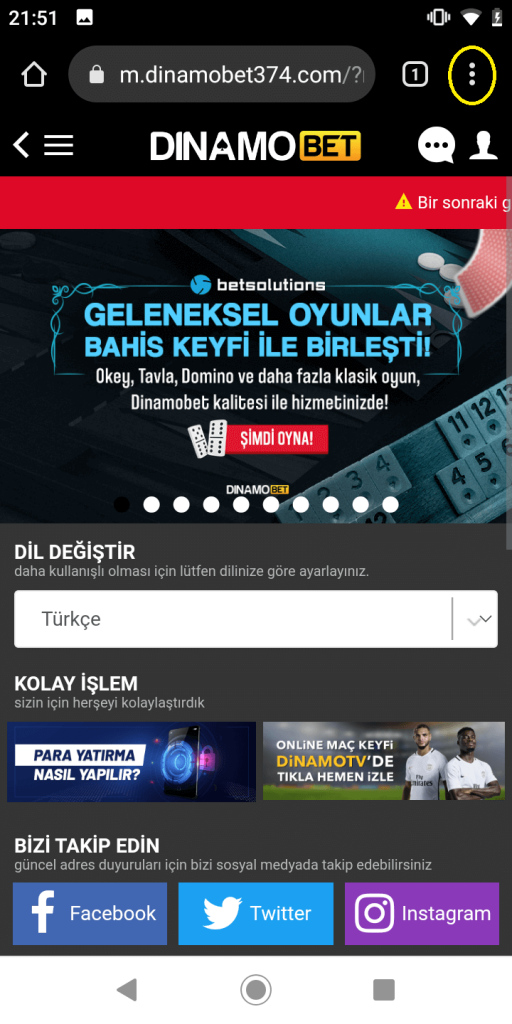 Dinamobet Mobil