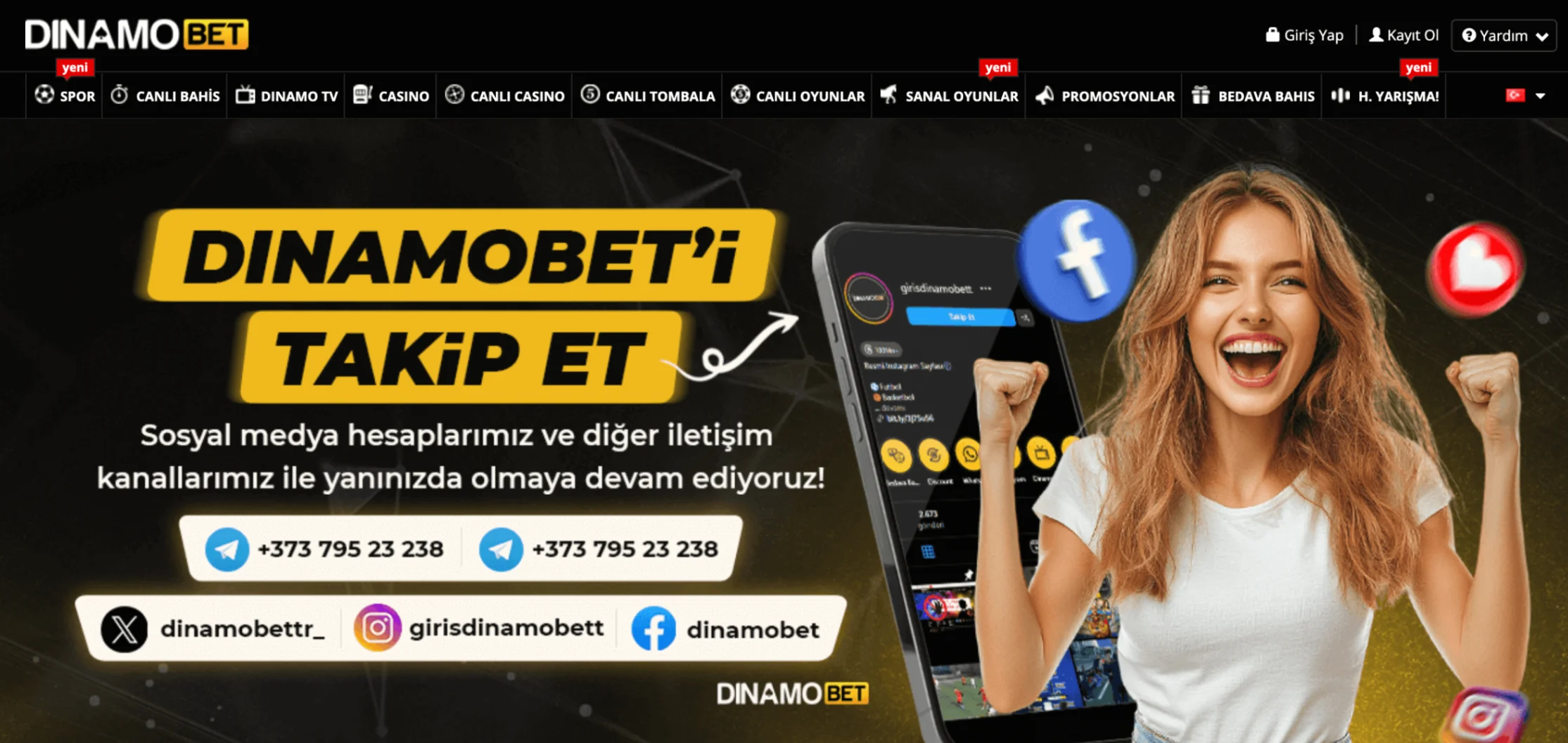 Dinamobet instagram giriş