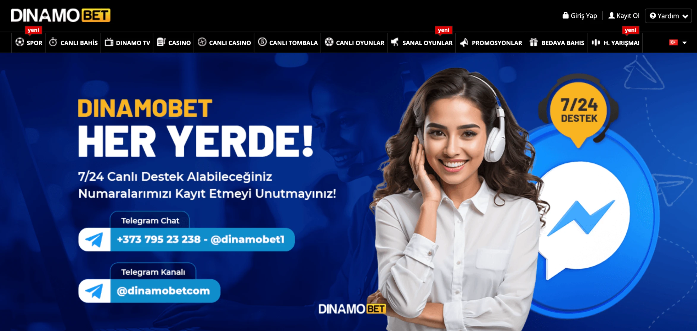Dinamobet Telegram